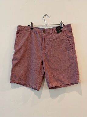 14th & Union Men’s Flat Front Shorts Size 34 Burgundy Red NWT
